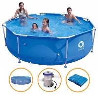 Piscina Estrutural Armação 4383 Litros Filtro Capa 110v E Forro Avenli Jilong - 1