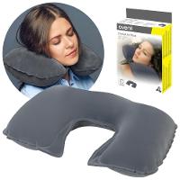 Travesseiro Inflável De Viagem Confortável Vinil Aveludado Avenli - 2