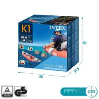 Caiaque Excursion Pro K1 Com Remos E Bomba Vermelho Intex - 6