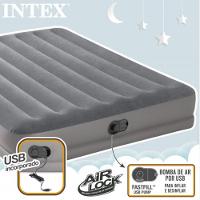 Colchão Inflável Casal Queen Fiber Tech Prestige Com Bomba Usb Intex - 2