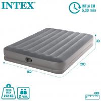 Colchão Inflável Casal Queen Fiber Tech Prestige Com Bomba Usb Intex - 3