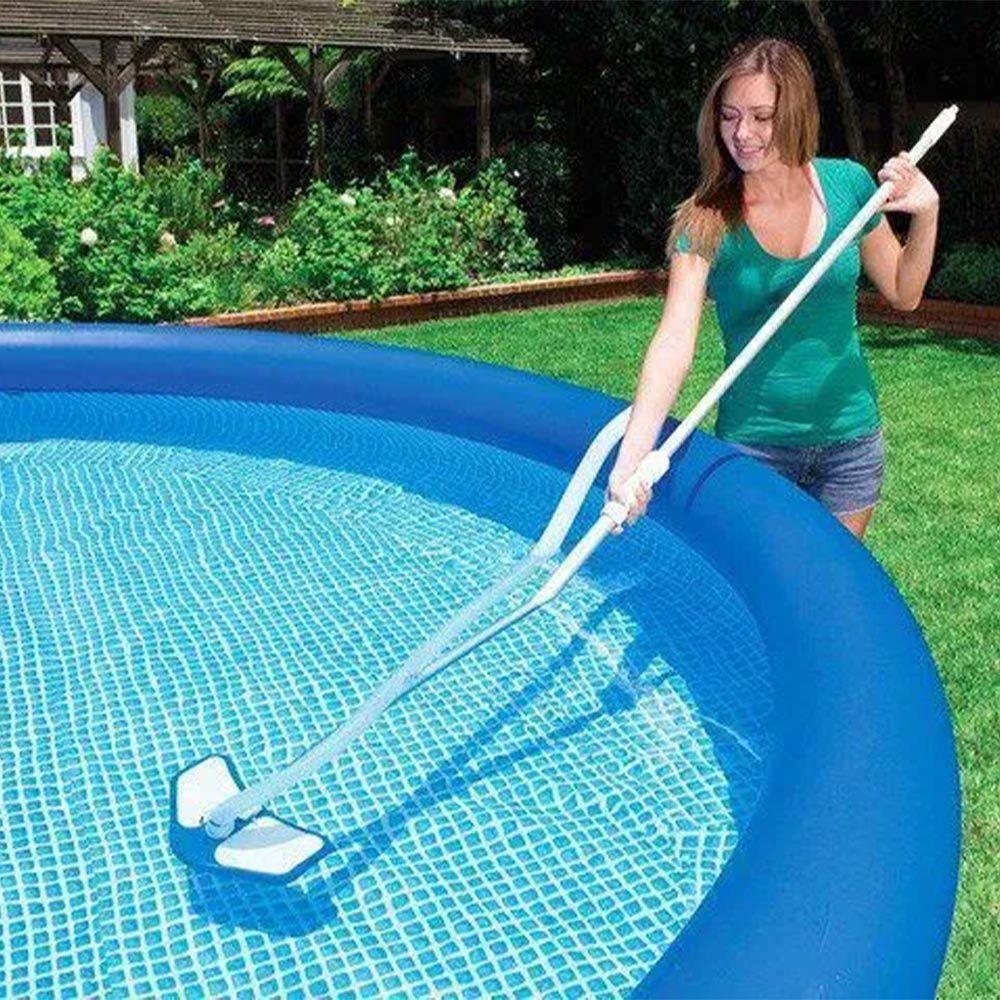 Kit Limpeza Para Piscina Cabo 279 Cm Aspirador Mangueira Rede - 2