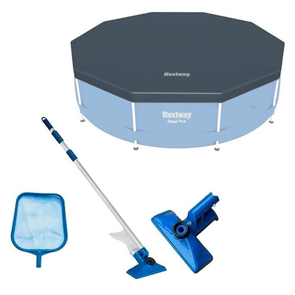 Kit Com Capa 305 Cm Estrutural E Kit Limpeza Bestway - 1