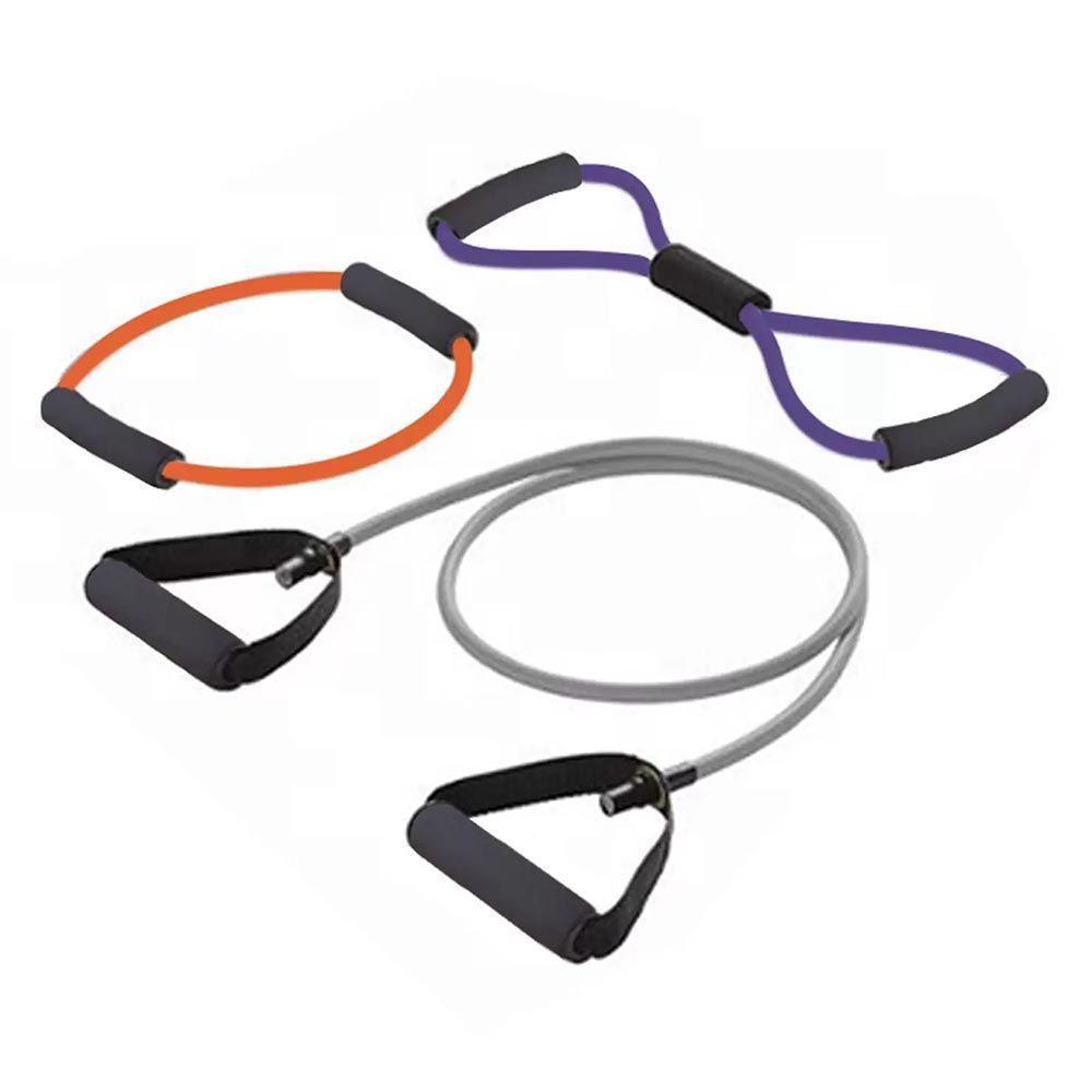 Kit Com 3 Elásticos Extensores Ginástica Fitness Liveup 3211 - 3