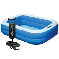 Piscina Inflável Retangular Azul 100 Litros 120 Cm Com Bomba Vg+ - 1