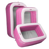 Piscina Inflável Retangular Rosa 302 Litros Com Bomba Pvc Vg+ - 4