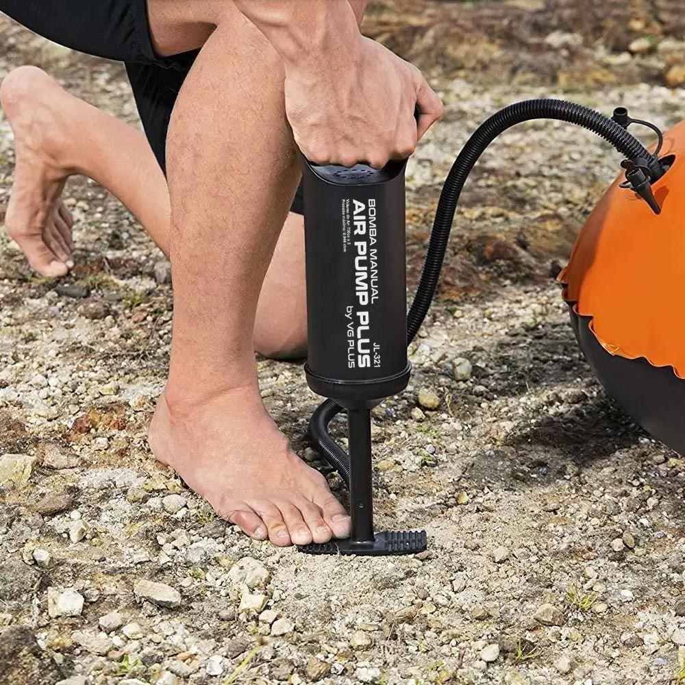 Colchão Casal Inflável Com Bomba Manual E Travesseiro Pescoço Vg Plus - 4