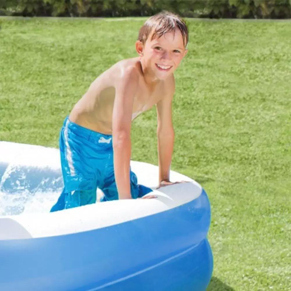 Piscina Inflável Retangular Azul 302 Litros 150 Cm Com Bomba Pvc Vg+ - 2