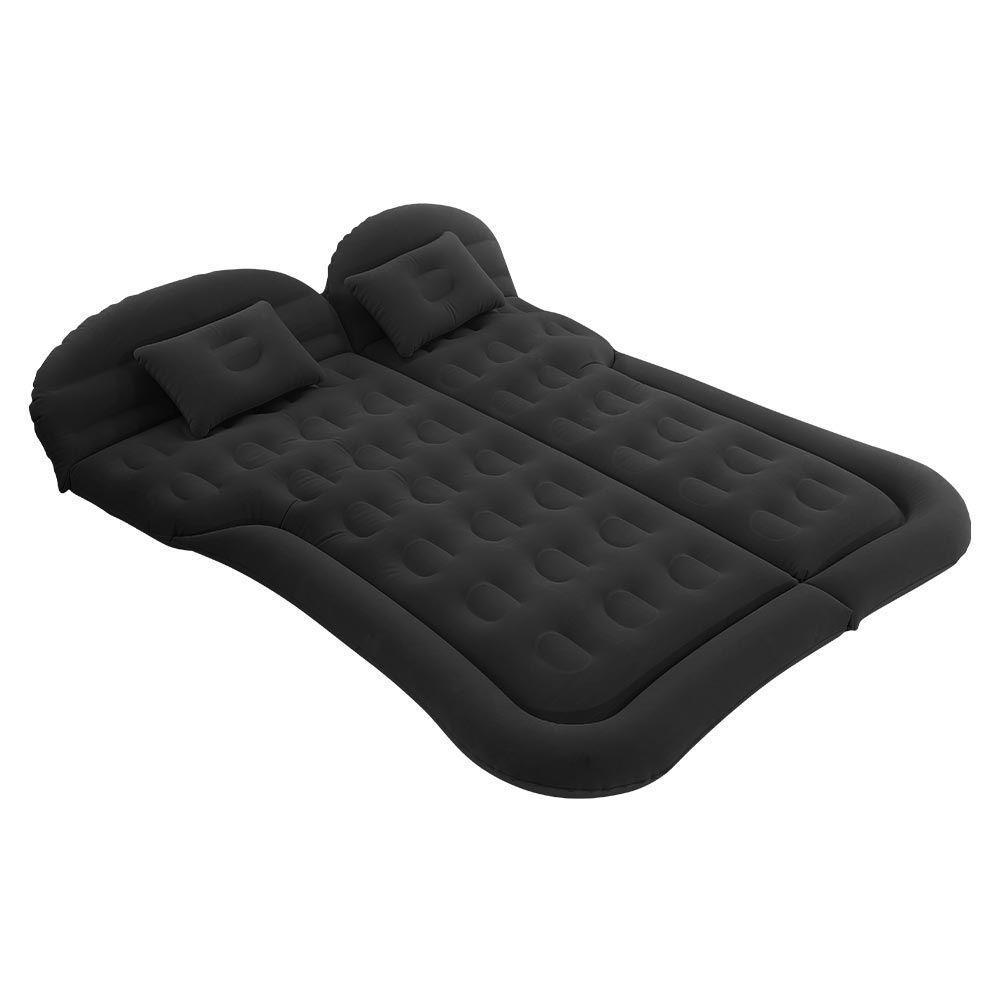 Colchão Cama Aveludada Inflável Para Viagem Suv Carro Com Bomba Elétrica 12v Vg Plus Preto - 1