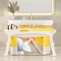Banheira Ofurô Dobrável Portátil 210 Litros Adulto 112 Cm Vg+ Amarela - 2