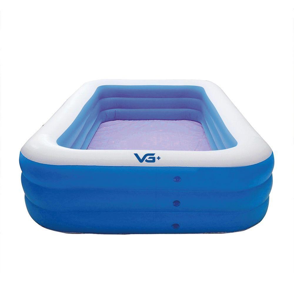 Piscina Inflável Retangular Azul 1.500 Litros 305 Cm Pvc Com Bomba Vg+ - 5
