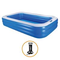 Piscina Inflável Retangular Azul 1.500 Litros 305 Cm Pvc Com Bomba Vg+ - 2