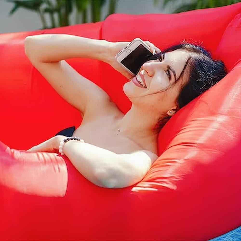 Sofá De Ar Hug Bag Inflável Camping Vermelho Vg+ - 2