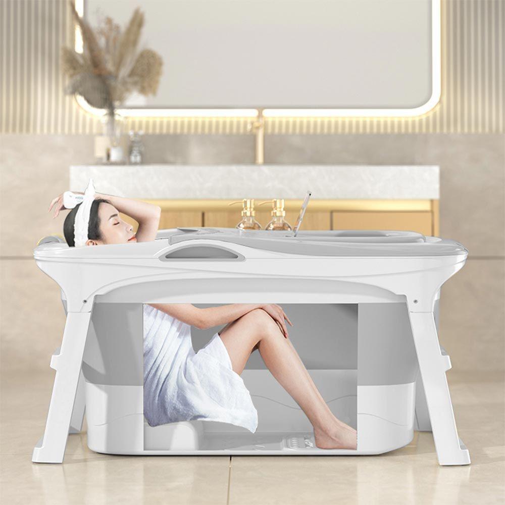 Banheira Ofurô Dobrável Portátil 210 Litros Adulto 112 Cm Vg+ Cinza - 3