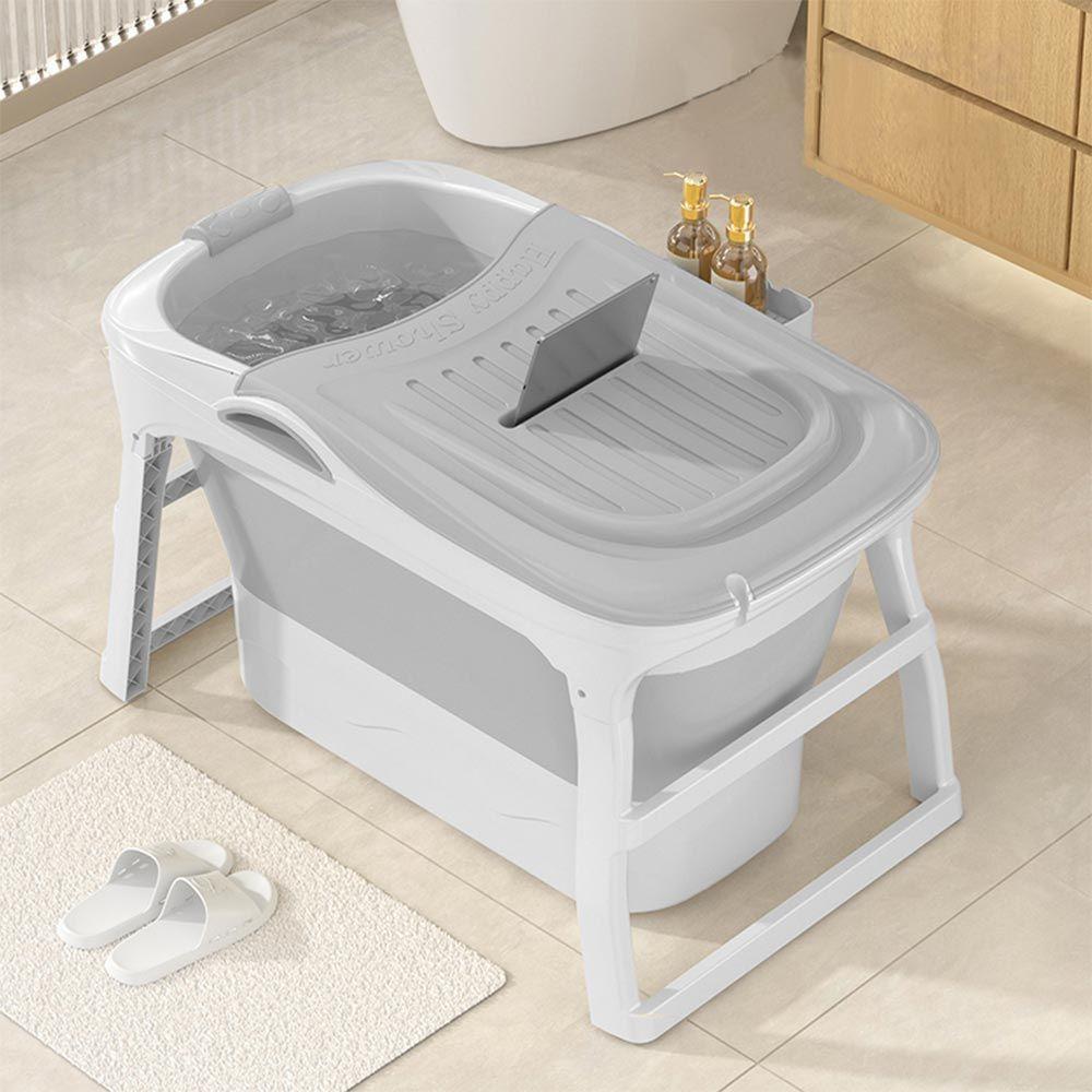 Banheira Ofurô Dobrável Portátil 210 Litros Adulto 112 Cm Vg+ Cinza - 4