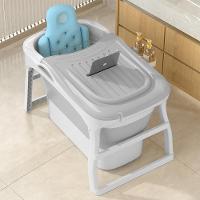 Banheira Ofurô Dobrável Portátil 210 Litros Adulto 112 Cm Vg+ Cinza - 5