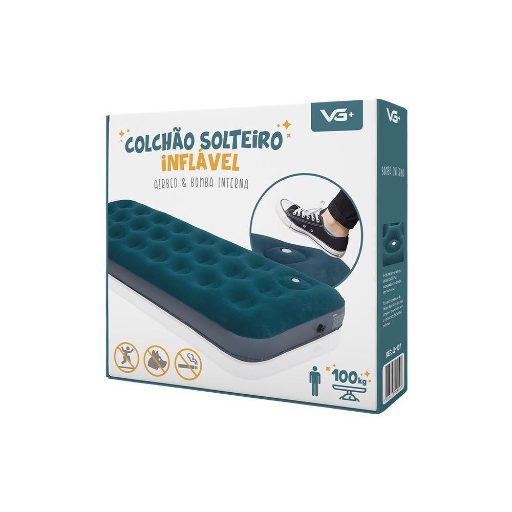 Colchão Inflável Cama Solteiro Airbed Com Bomba Interna Vg Plus - 5