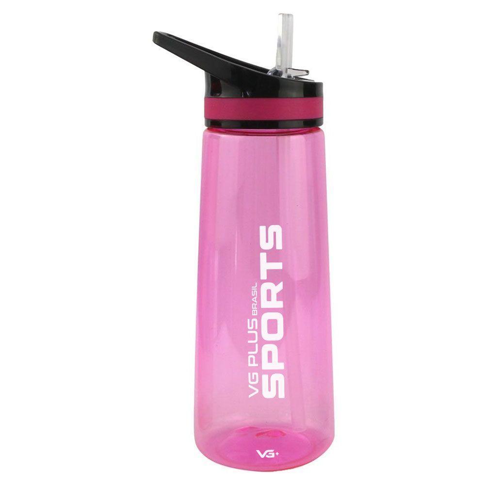 Garrafa Squeeze Aerobic Plástico Com Bico 900ml Academia Vg+ Rosa - 1