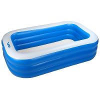 Piscina Inflável Retangular Azul 712 Litros 210 Cm Pvc Com Bomba E Forro Vg+ - 5