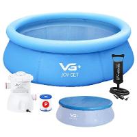 Piscina Inflável Joy Set 2490 L Circular 240 Cm Com Filtro Capa Bomba Vg Plus 220v - 1