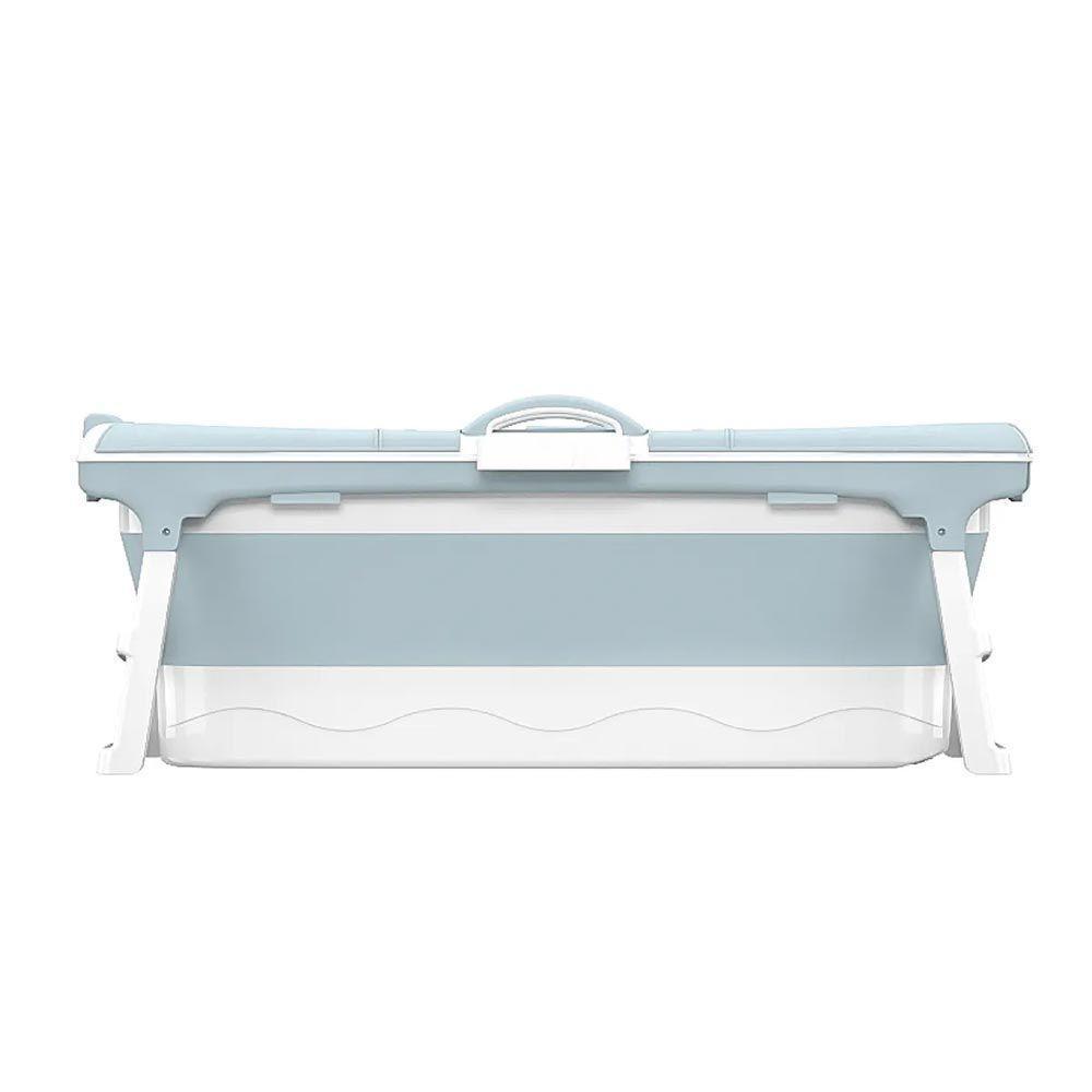 Banheira Ofurô Dobrável Portátil Adulto 117 Cm Azul Com Suporte Vg Plus - 6