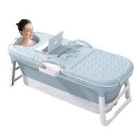 Banheira Ofurô Dobrável Portátil Adulto 117 Cm Azul Com Suporte Vg Plus - 1