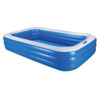 Piscina Inflável Retangular Azul 540 Litros 180 Cm Pvc Com Bomba E Forro Vg+ - 1