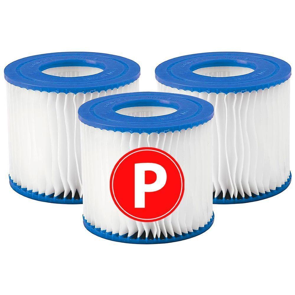 Kit 3 Cartuchos Refil Tipo P Filtrante Bomba Piscina Vg Plus - 1