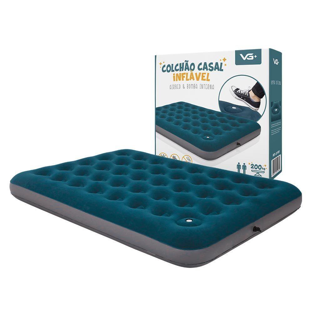 Colchão Inflável Cama Casal Airbed Com Bomba Interna Vg Plus - 1