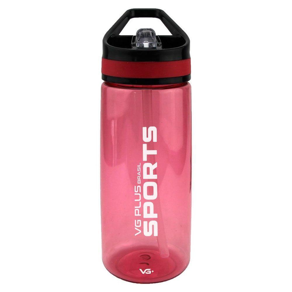 Garrafa Squeeze Aerobic Plástico Com Bico 650ml Academia Vg+ Vermelho - 1