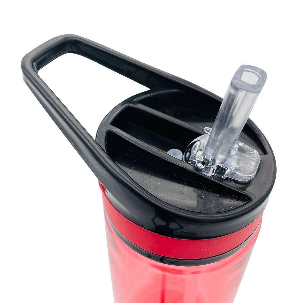 Garrafa Squeeze Aerobic Plástico Com Bico 650ml Academia Vg+ Vermelho - 2