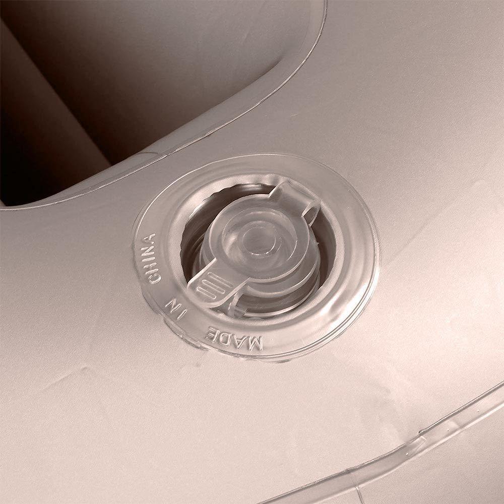 Colchão Cama Aveludada Inflável Para Viagem Suv Carro Com Bomba Elétrica 12v Vg Plus Bege - 4