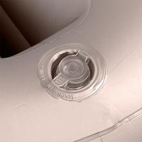 Colchão Cama Aveludada Inflável Para Viagem Suv Carro Com Bomba Elétrica 12v Vg Plus Bege