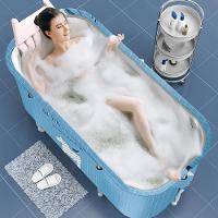 Banheira Dobrável Retangular Com Acessórios Azul Claro Vg Plus - 2