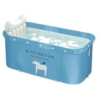 Banheira Dobrável Retangular Com Acessórios Azul Claro Vg Plus - 3