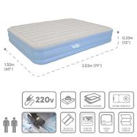 Colchão Inflável Casal Queen Layer Tech Resistente Com Bomba Elétrica Embutida Vg Plus 220v - 5