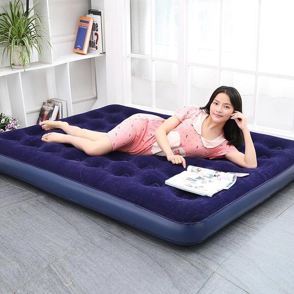 Kit 2 Colchões Infláveis Casal Flocked Comfort Com Bomba Elétrica Vg Plus 110v - 2