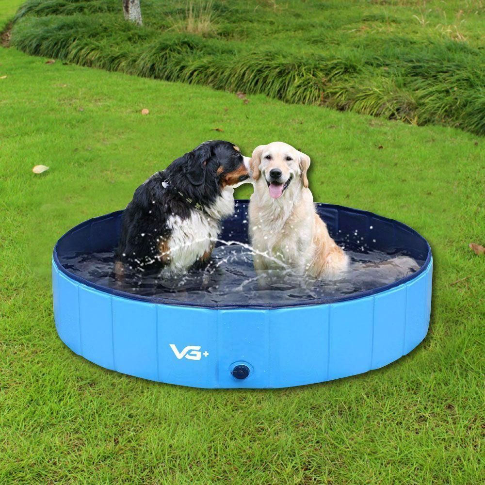 Piscina Para Cachorro Pets Dobrável Lisa Azul Vg+ - 3