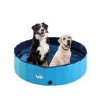 Piscina Para Cachorro Pets Dobrável Lisa Azul Vg+ - 1