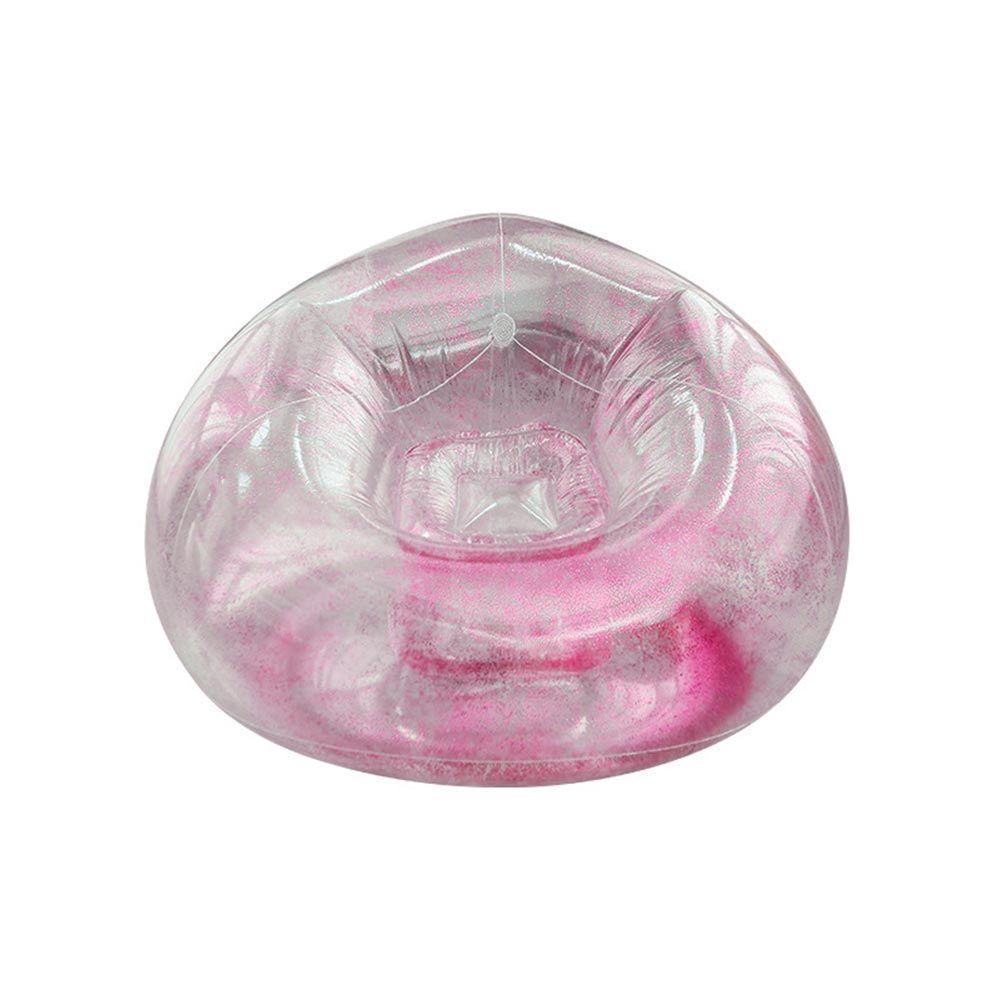 Poltrona Inflável Lazy Lounge Glitter Com Puff Vg Plus Rosa - 3
