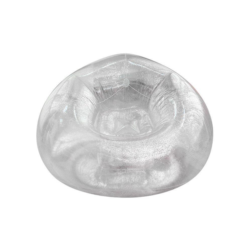 Poltrona Inflável Lazy Lounge Glitter Com Puff Vg Plus Prata - 3
