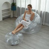 Poltrona Inflável Lazy Lounge Glitter Com Puff Vg Plus Prata - 2