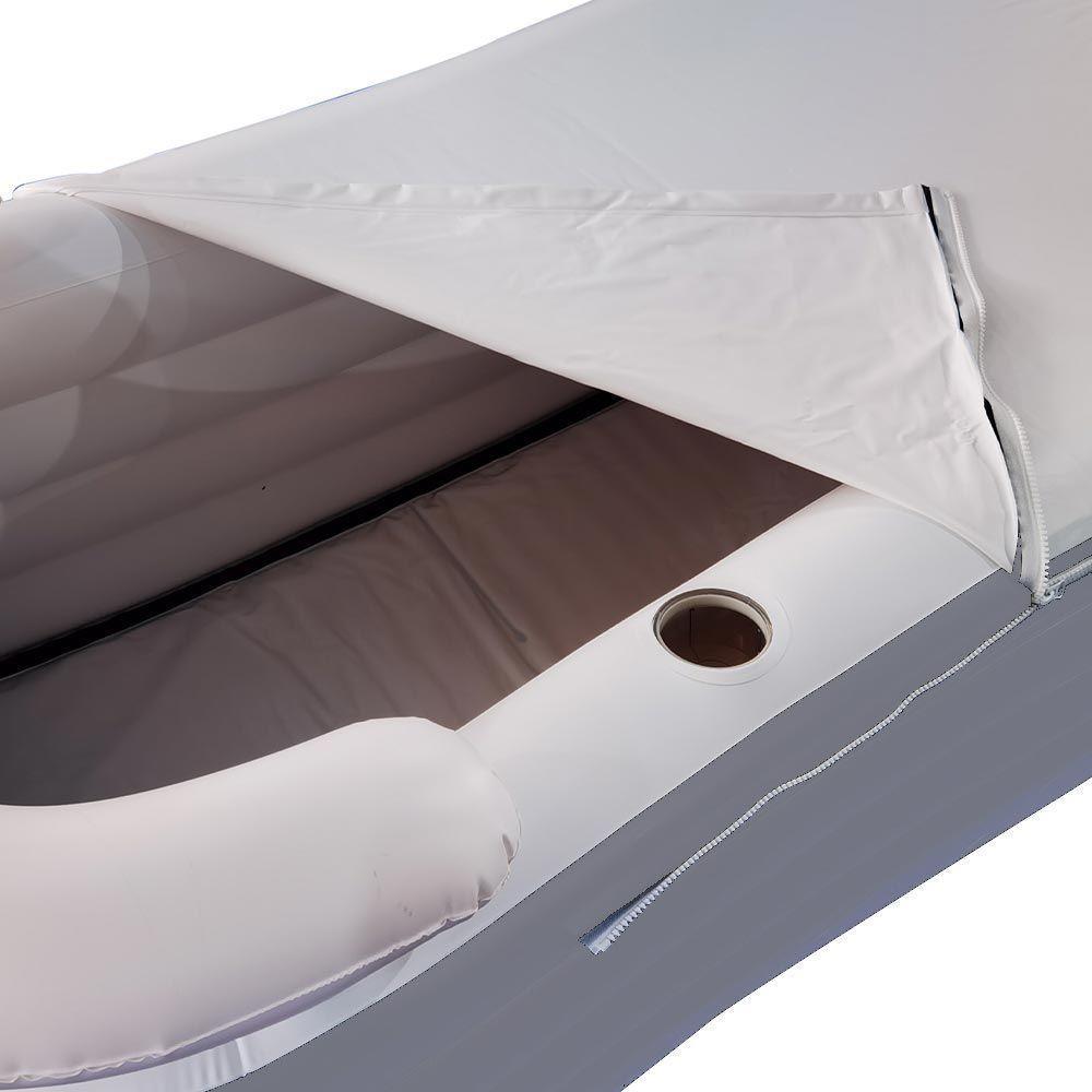 Banheira Ofurô Inflável Adulto Dobrável 120l Com Bomba Elétrica Bivolt Vg Plus Cinza - 5