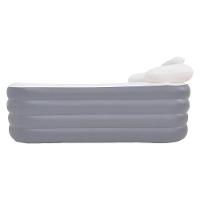 Banheira Ofurô Inflável Adulto Dobrável 120l Com Bomba Elétrica Bivolt Vg Plus Cinza - 3