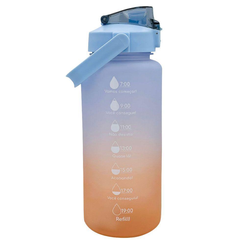 Garrafa Squeeze Galão Plástico Com Bico 2 Litros Academia Vg+ Azul - 2