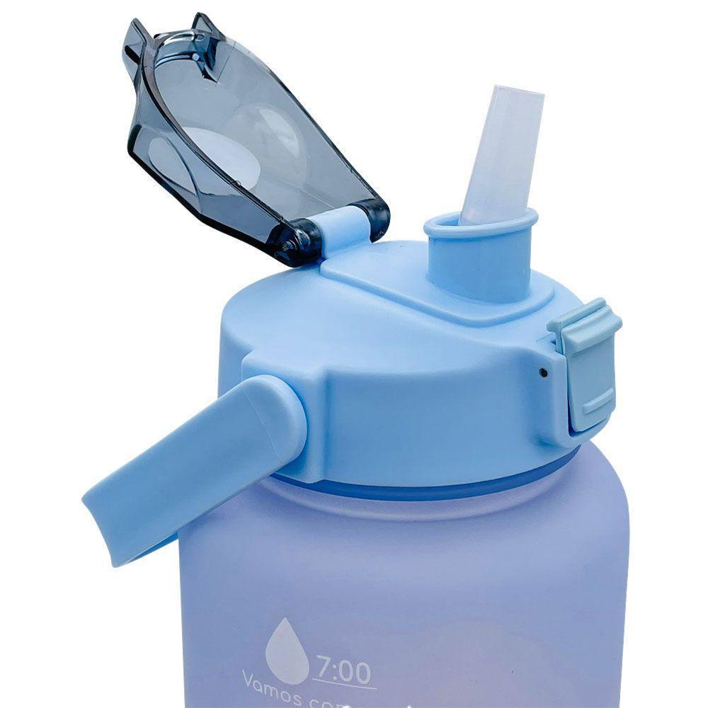 Garrafa Squeeze Galão Plástico Com Bico 2 Litros Academia Vg+ Azul - 3