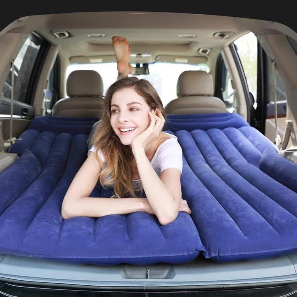 Colchão Cama Inflável Para Carro Com Bomba Elétrica 12v Vg Plus Azul - 2