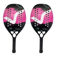 Kit Com 2 Raquetes De Beach Tennis Classic Full Carbon Vg Plus Rosa - 1