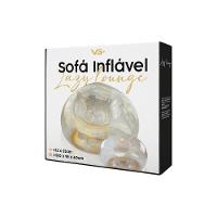 Poltrona Inflável Lazy Lounge Glitter Com Puff Vg Plus Gold - 6
