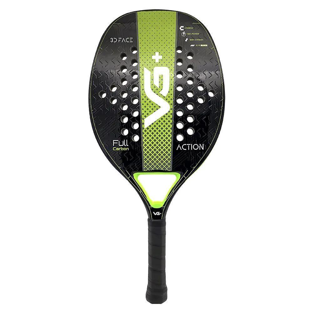 Raquete De Beach Tennis Action Full Carbon Verde Vg Plus - 1